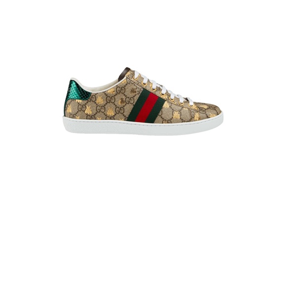 Gucci Monogram Sneakers with Red and Green Accents - Picture 10 of 11